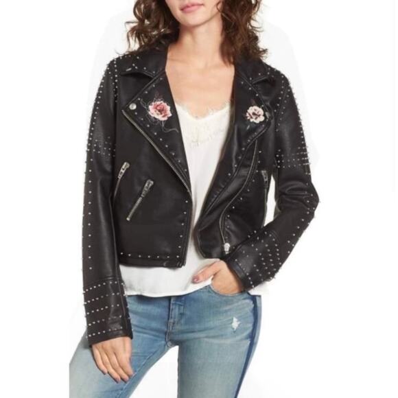 Blank NYC leather black studded jacket NWT - Picture 1 of 4